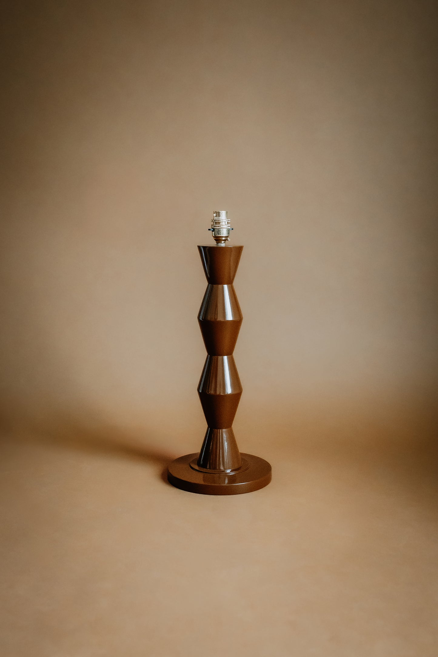 The Fitz hand-turned Wood Bronze Table Lamp - TallBoy Interiors