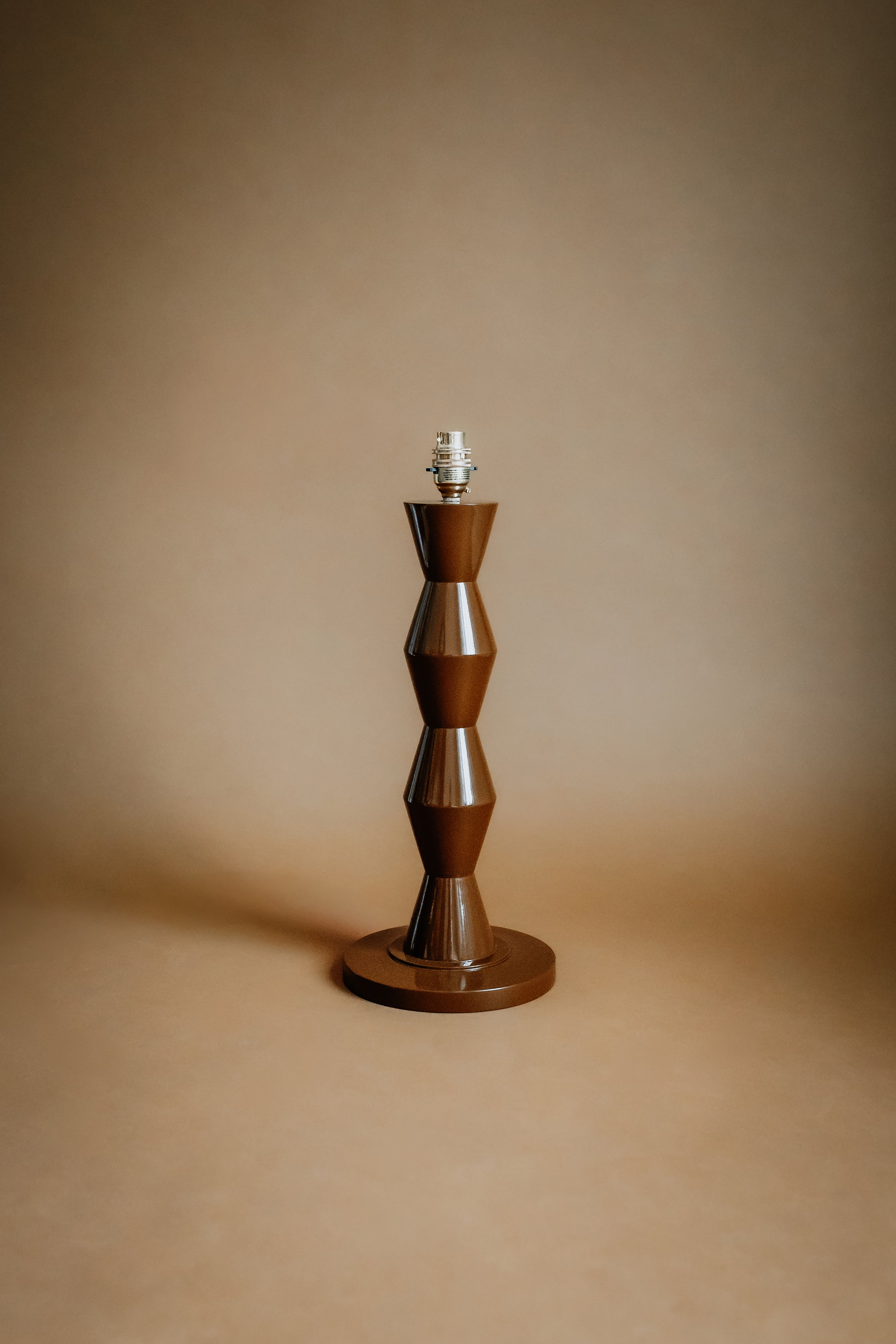 The Fitz hand-turned Wood Bronze Table Lamp - TallBoy Interiors