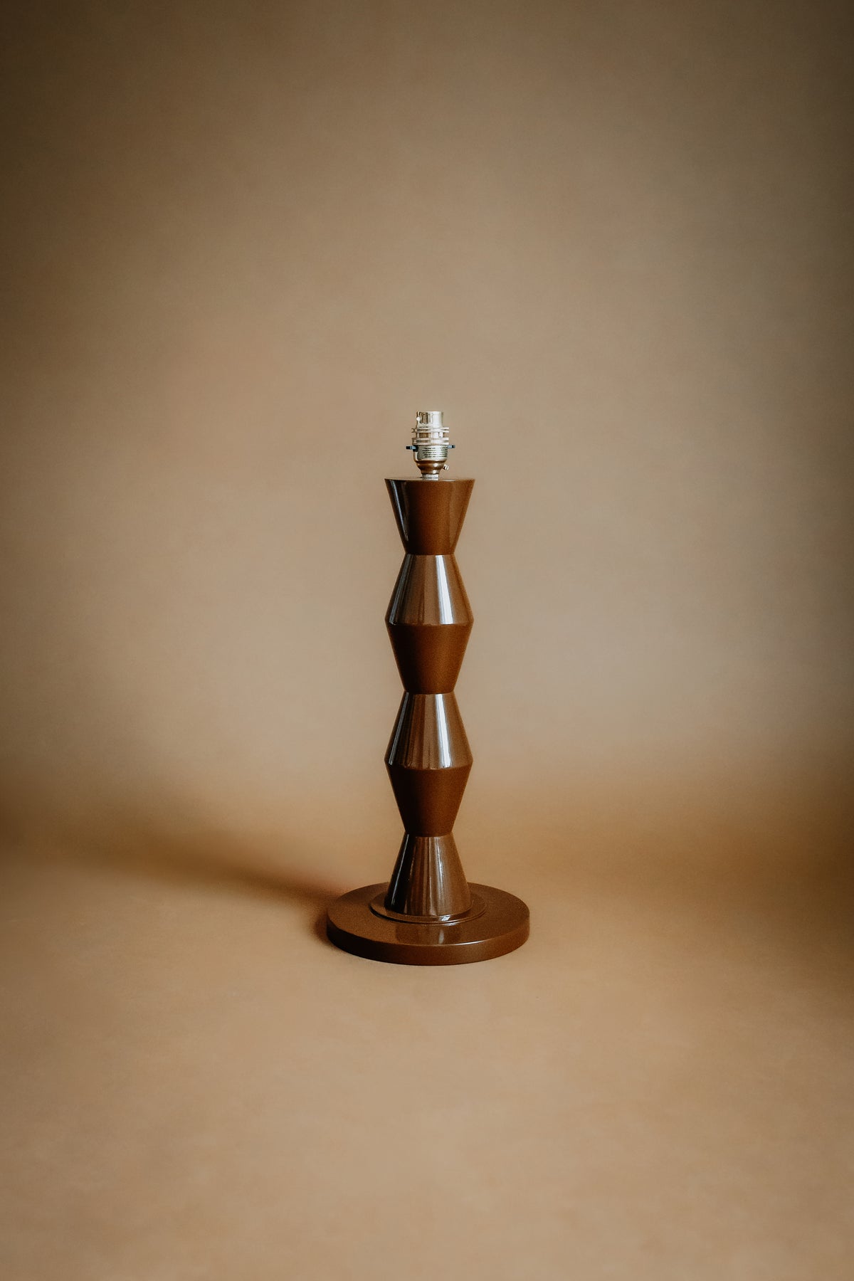 The Fitz hand-turned Wood Bronze Table Lamp - TallBoy Interiors