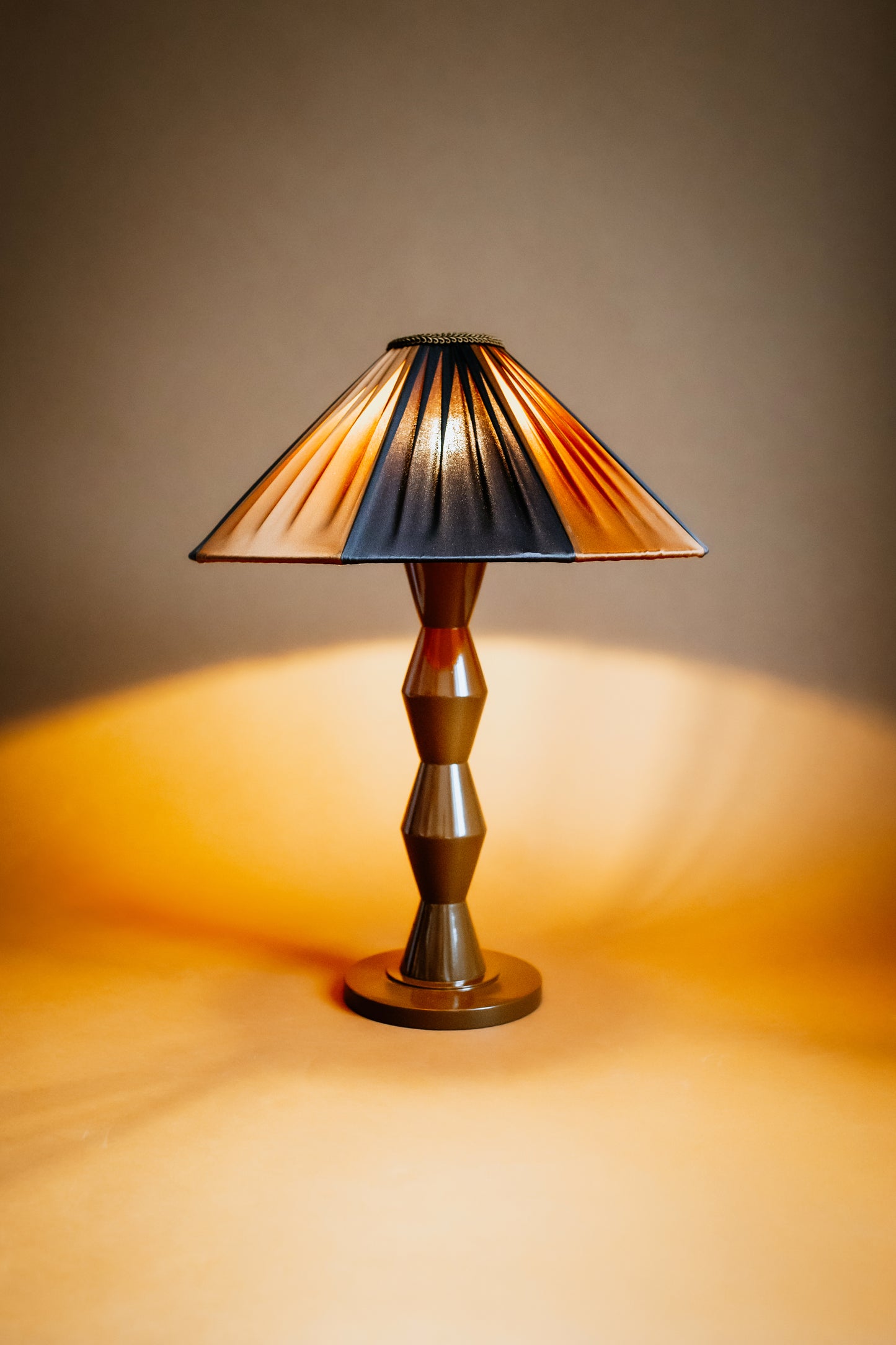 The Fitz hand-turned Wood Bronze Table Lamp - TallBoy Interiors