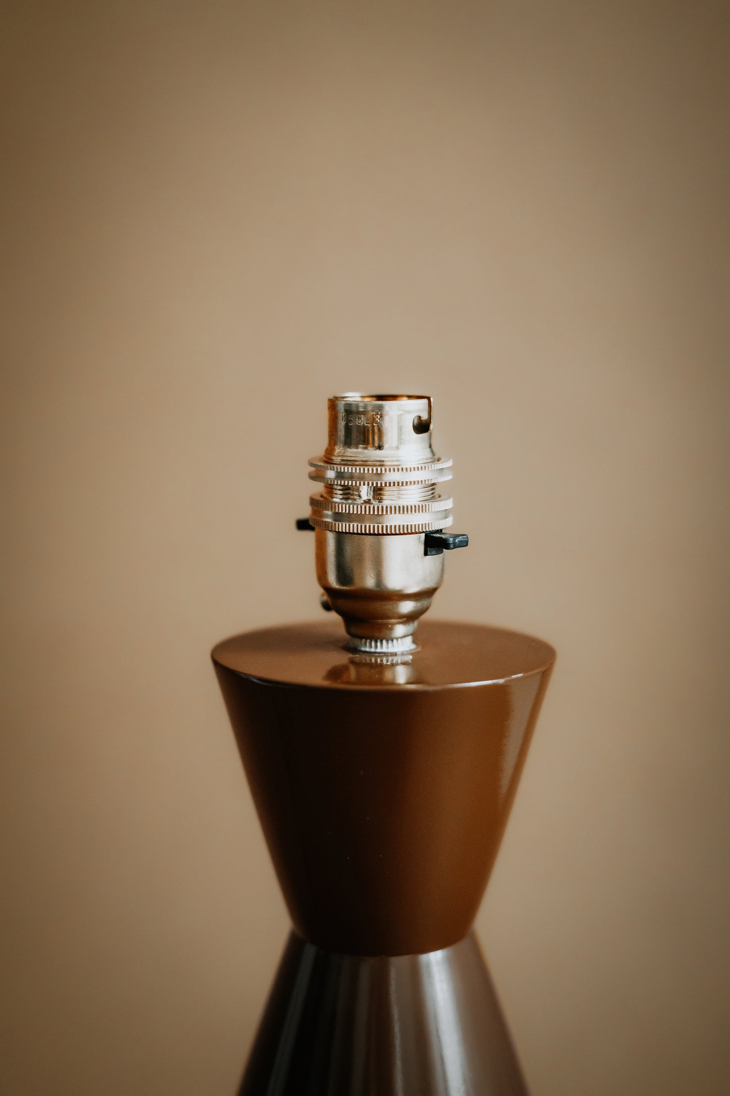 The Fitz hand-turned Wood Bronze Table Lamp - TallBoy Interiors