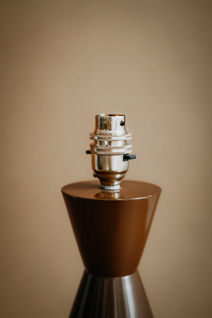 The Fitz hand-turned Wood Bronze Table Lamp - TallBoy Interiors