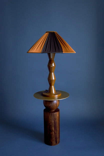 The Fitz hand-turned Wood Bronze Table Lamp - TallBoy Interiors