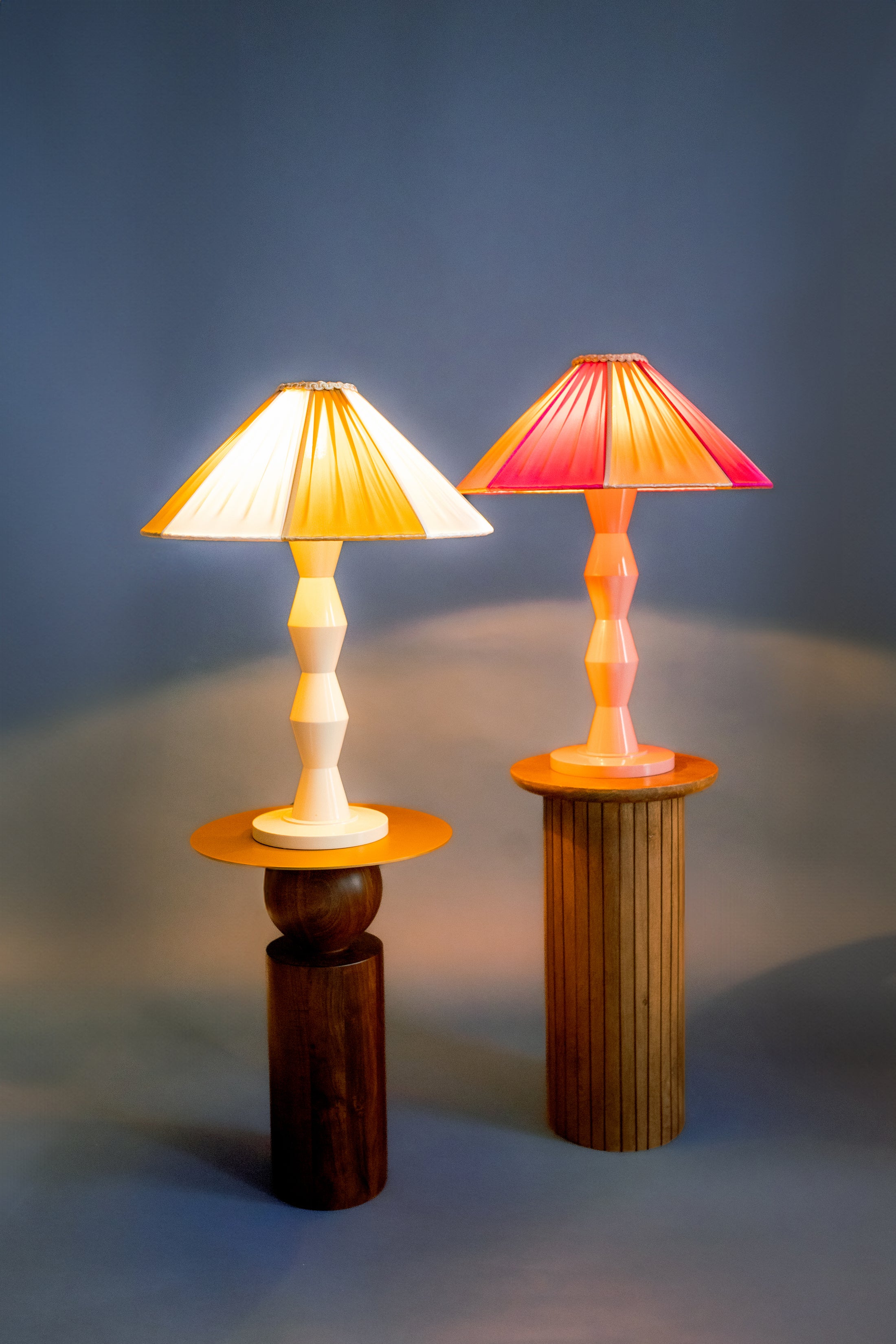 The Fitz Hand-Turned Wood Rose Table Lamp - TallBoy Interiors