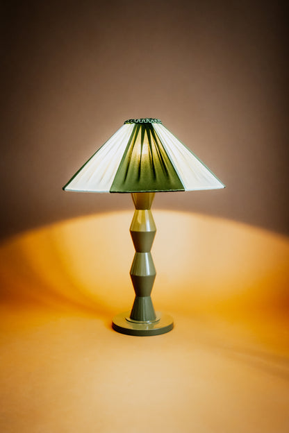The Fitz Hand-Turned Wood Olive Table Lamp - TallBoy Interiors