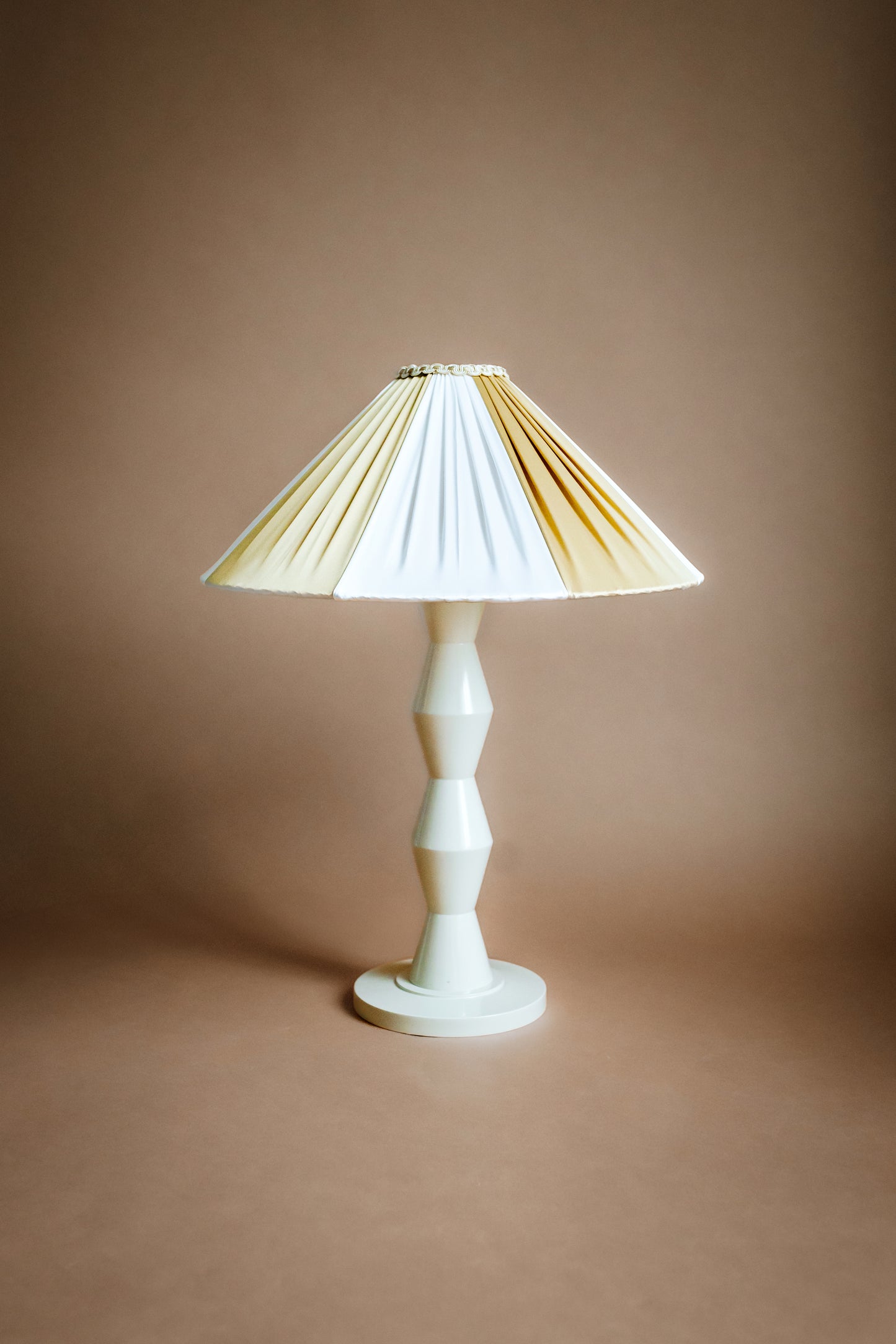 The Fitz hand-turned wood ivory lamp - TallBoy Interiors