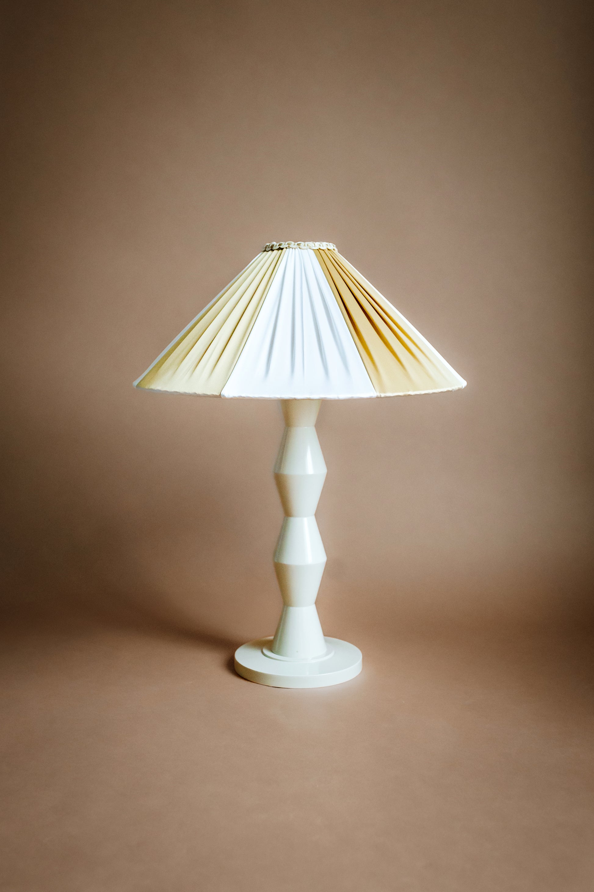 The Fitz hand-turned wood ivory lamp - TallBoy Interiors