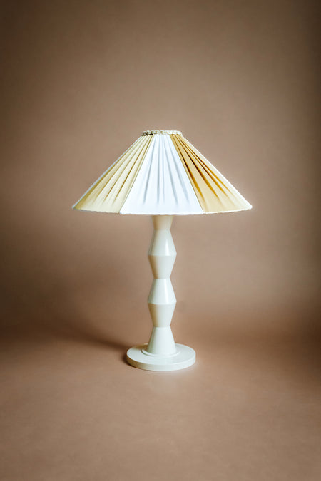The Fitz hand-turned wood ivory lamp - TallBoy Interiors