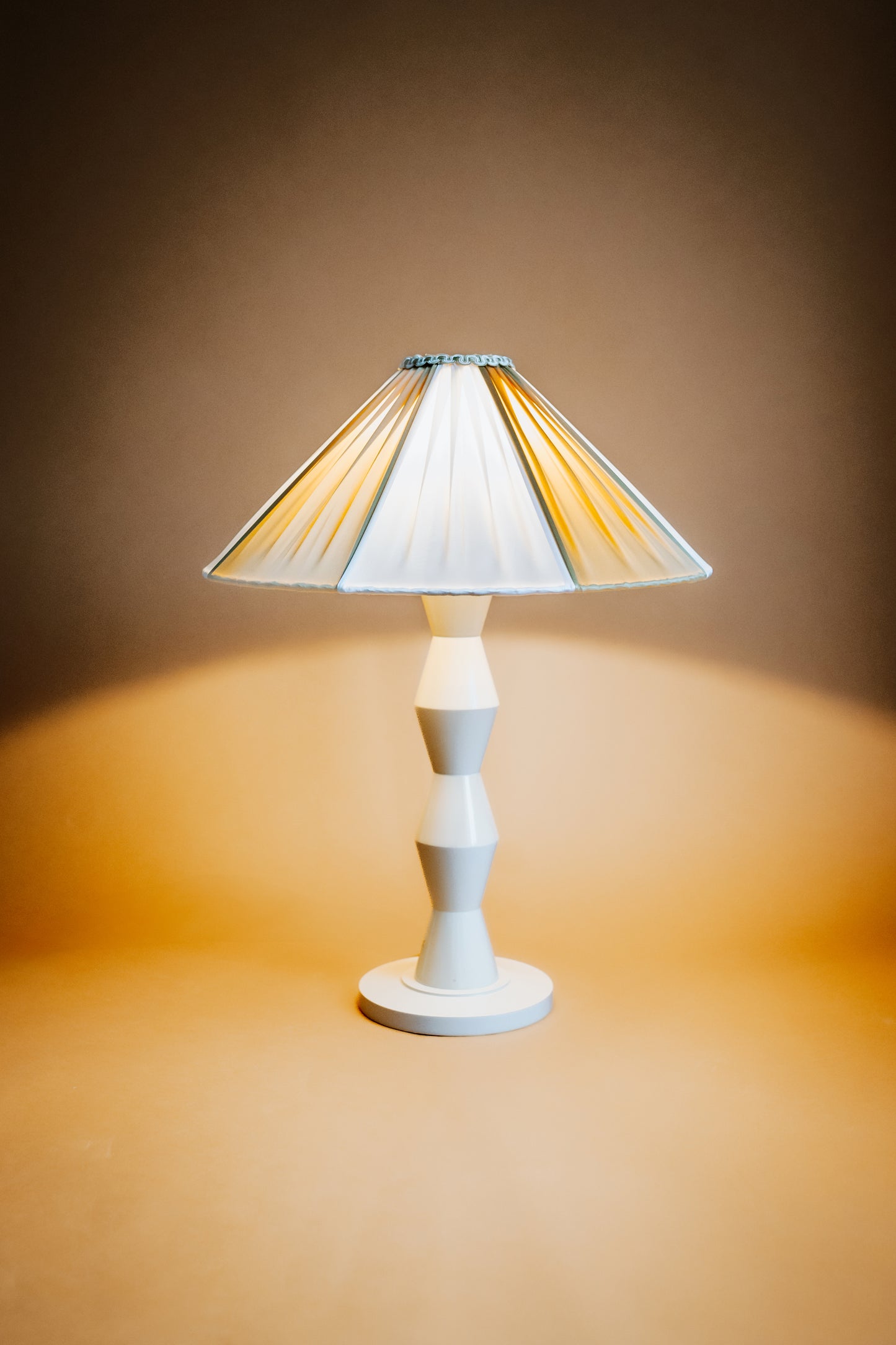 The Fitz hand-turned wood ivory lamp - TallBoy Interiors
