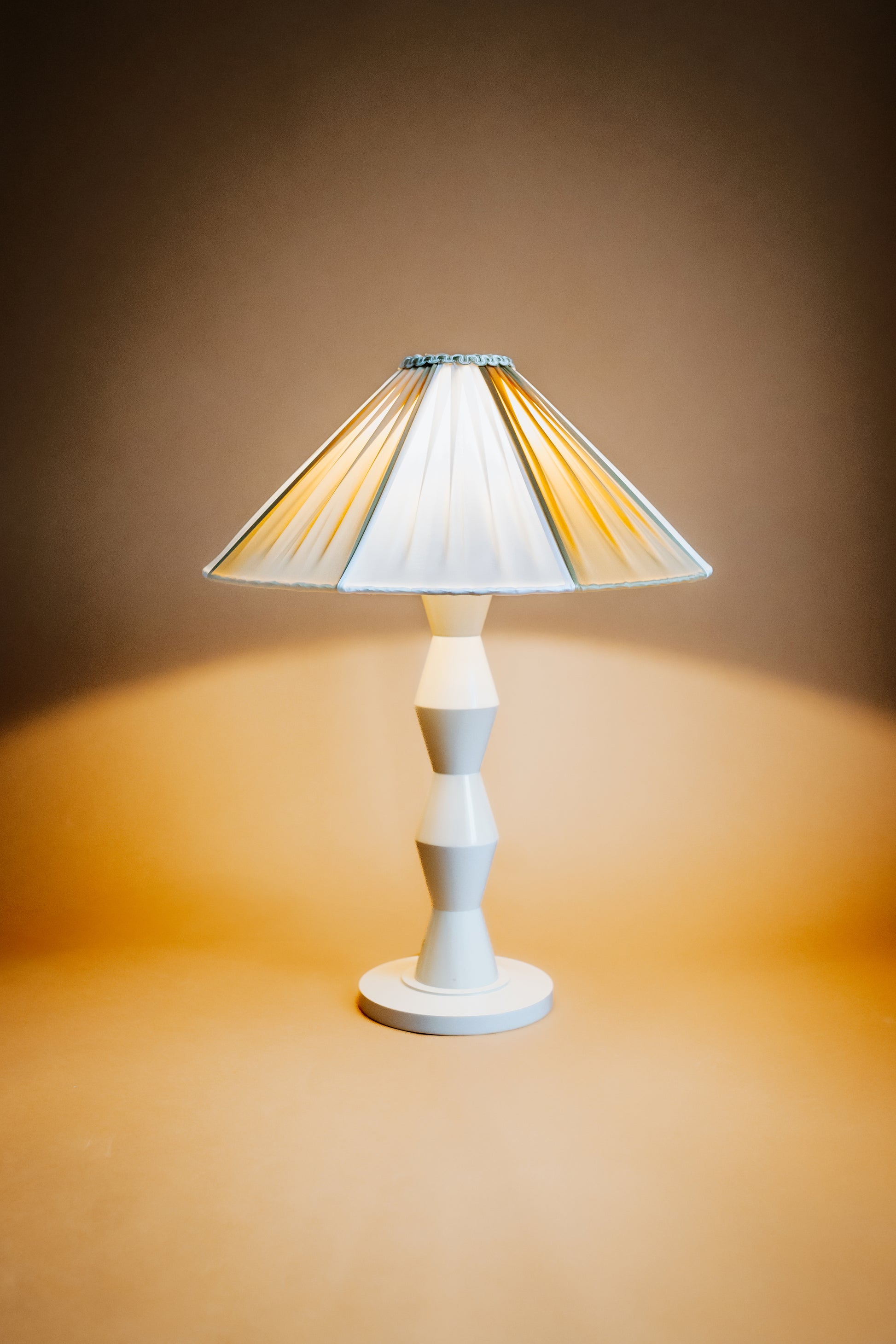 The Fitz hand-turned wood ivory lamp - TallBoy Interiors