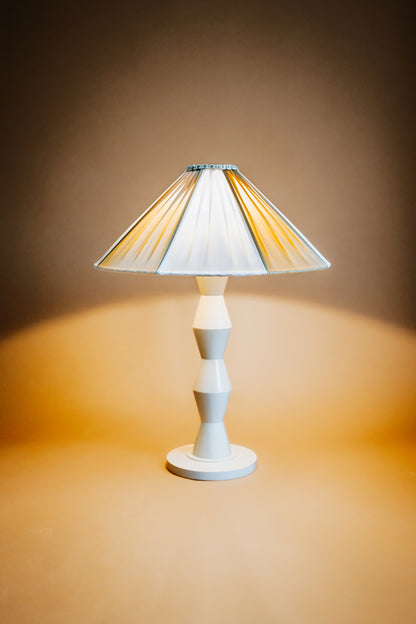 The Fitz hand-turned wood ivory lamp - TallBoy Interiors