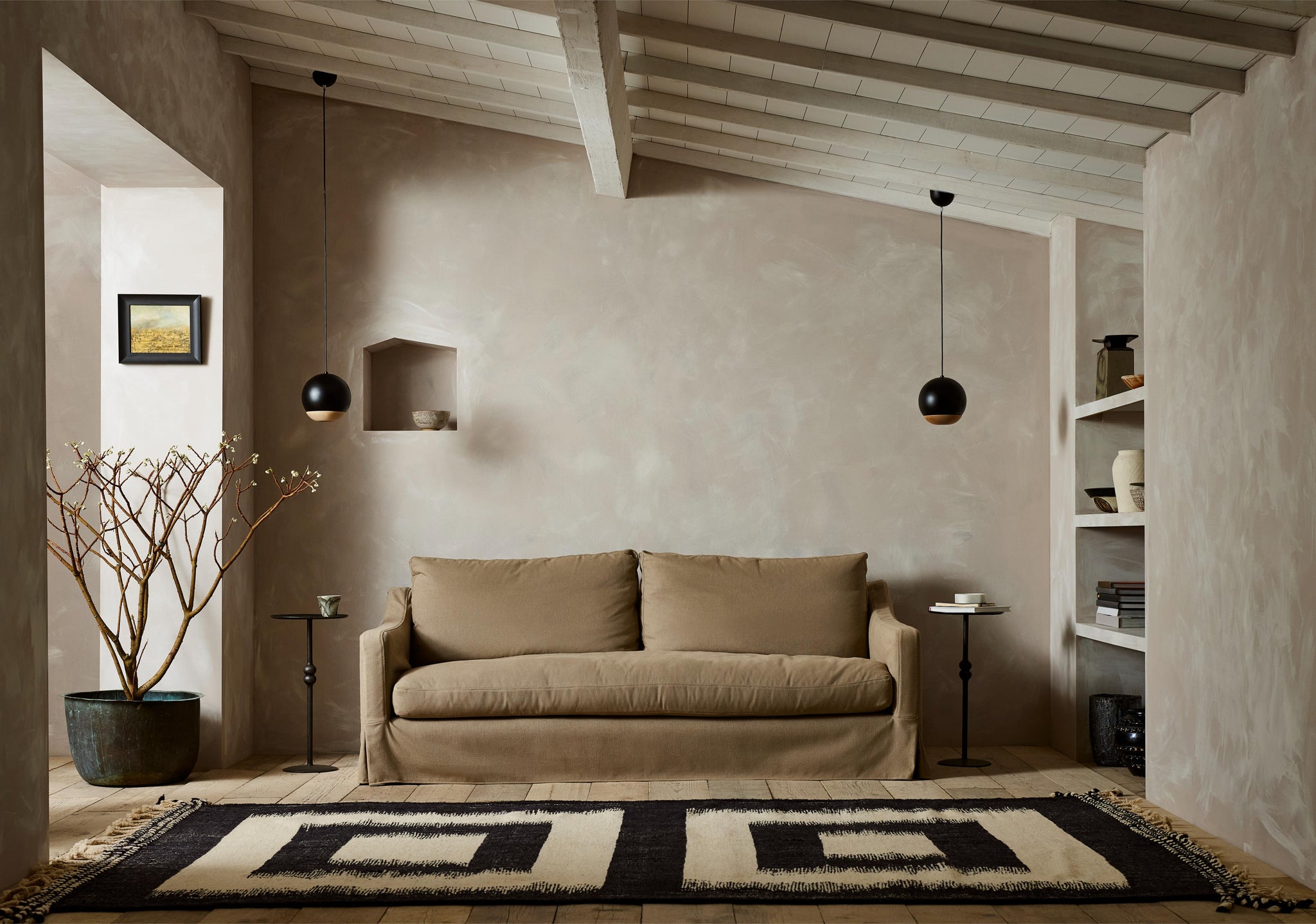 'The Conrad' skirted Bespoke Sofa by TallBoy Interiors