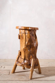 20th century olive wood French mountain side cupboard