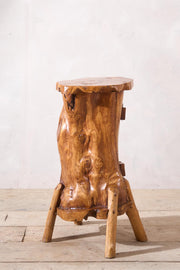 20th century olive wood French mountain side cupboard