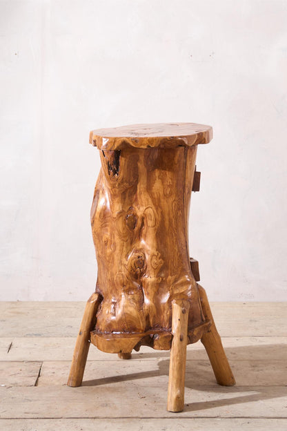 20th century olive wood Spanish mountain side cupboard