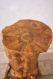 20th century olive wood French mountain side cupboard