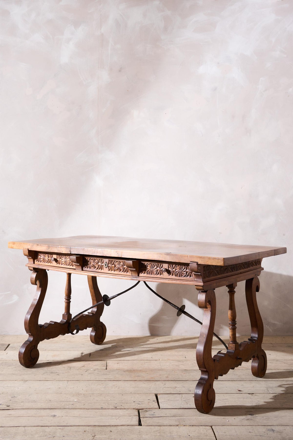 19th century Spanish walnut writing table - TallBoy Interiors