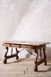 19th century Spanish walnut writing table - TallBoy Interiors