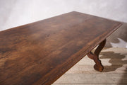 18th century Single plank walnut Italian baroque dining table