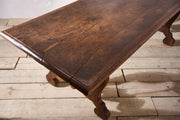 18th century Single plank walnut Italian baroque dining table