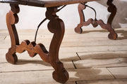 18th century Single plank walnut Italian baroque dining table