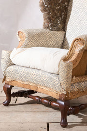 19th century Howard and sons Ennismore Wingback armchair - TallBoy Interiors