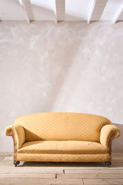 c.1900 Curved back English country house sofa - TallBoy Interiors