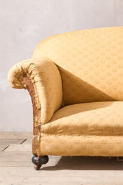 c.1900 Curved back English country house sofa - TallBoy Interiors