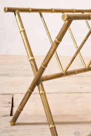 20th century brass bamboo magazine rack - TallBoy Interiors