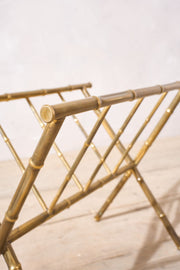 20th century brass bamboo magazine rack - TallBoy Interiors