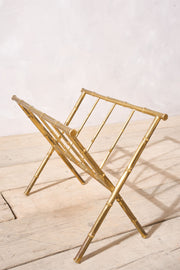 20th century brass bamboo magazine rack - TallBoy Interiors