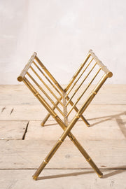 20th century brass bamboo magazine rack - TallBoy Interiors