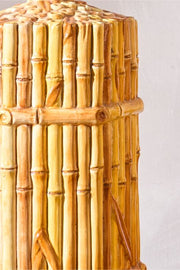 Pair of Vintage pottery bamboo table lamps - TallBoy Interiors