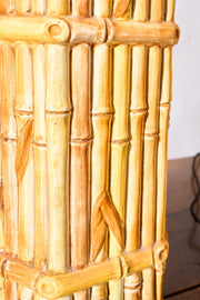 Pair of Vintage pottery bamboo table lamps - TallBoy Interiors