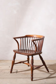 Rare c.1800 Ash & Elm low back Windsor chair - TallBoy Interiors