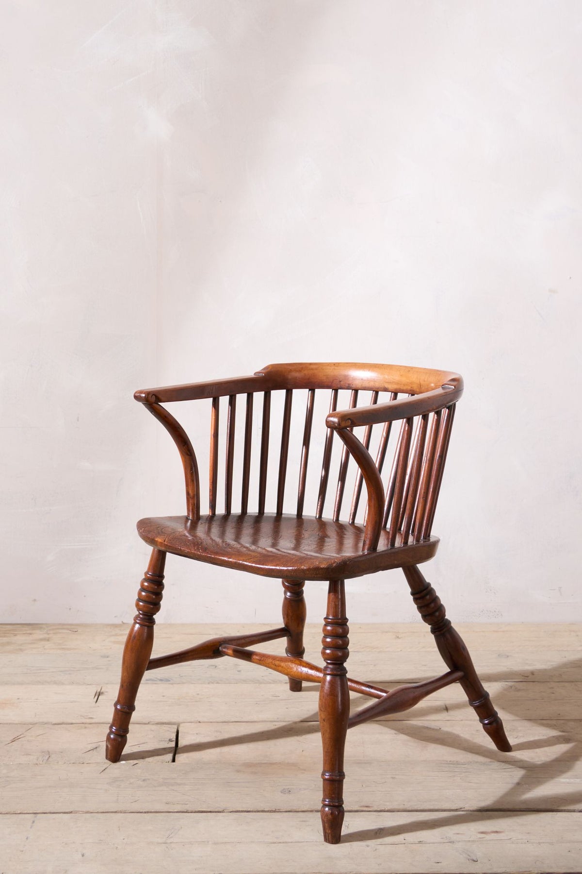 Rare c.1800 Ash & Elm low back Windsor chair - TallBoy Interiors