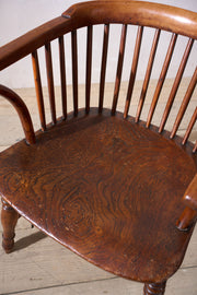 Rare c.1800 Ash & Elm low back Windsor chair - TallBoy Interiors