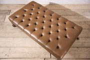 William IV Rosewood leg and brass caster large footstool ottoman - TallBoy Interiors