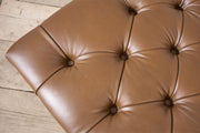 William IV Rosewood leg and brass caster large footstool ottoman - TallBoy Interiors
