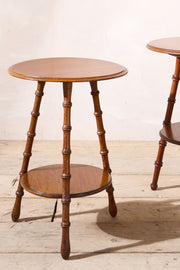 Pair of early 20th century Faux bamboo side tables