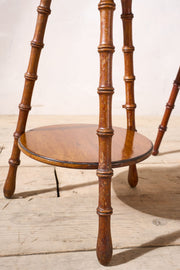 Pair of early 20th century Faux bamboo side tables