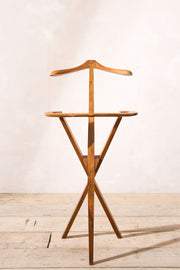 Mid 20th century Walnut folding Valet stand