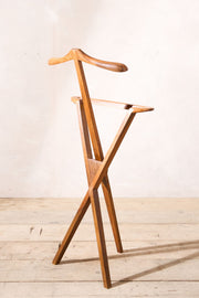 Mid 20th century Walnut folding Valet stand