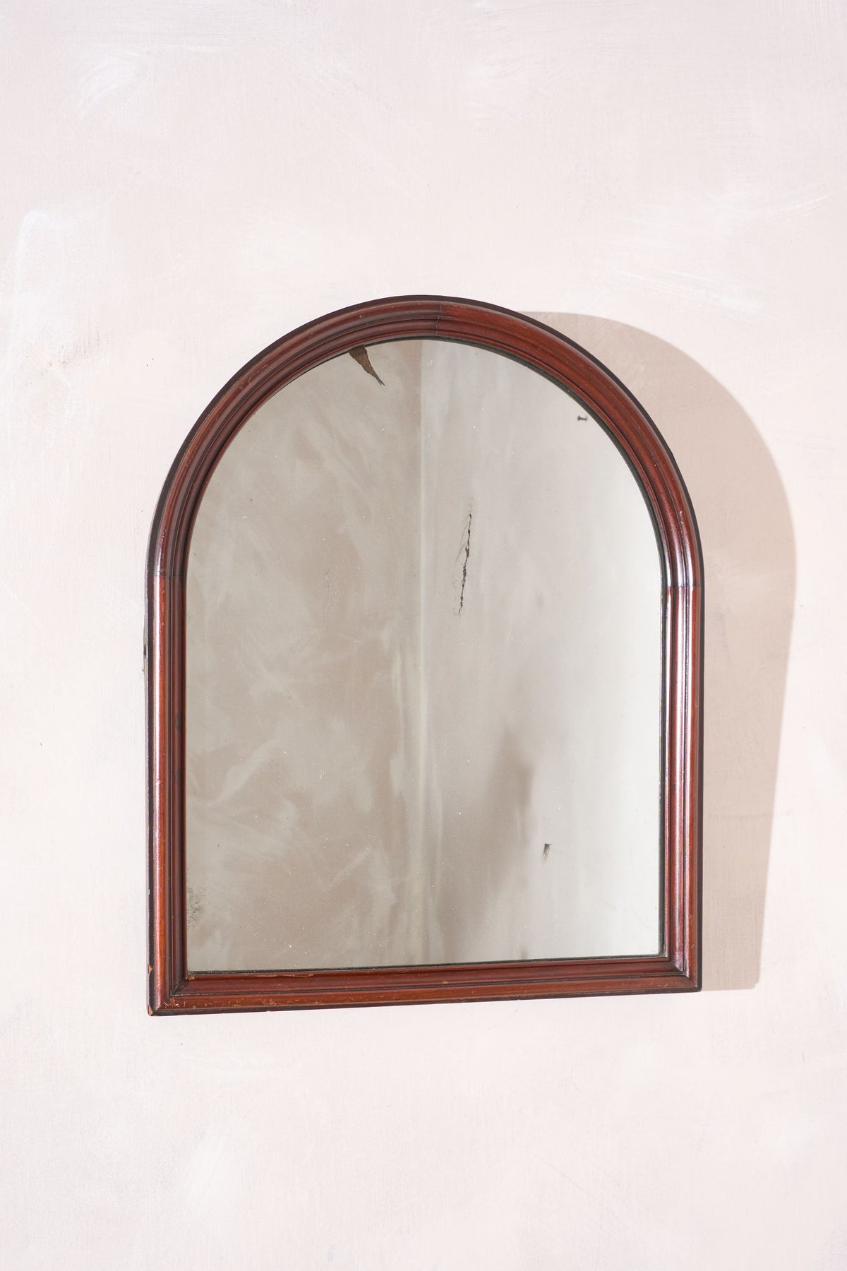 19th century Arched mahogany wall mirror - TallBoy Interiors
