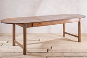 RESERVED 18th century Oval Elm French Farmhouse dining table - TallBoy Interiors