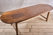 RESERVED 18th century Oval Elm French Farmhouse dining table - TallBoy Interiors