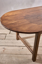 RESERVED 18th century Oval Elm French Farmhouse dining table - TallBoy Interiors