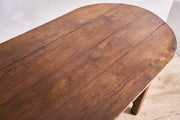 RESERVED 18th century Oval Elm French Farmhouse dining table - TallBoy Interiors