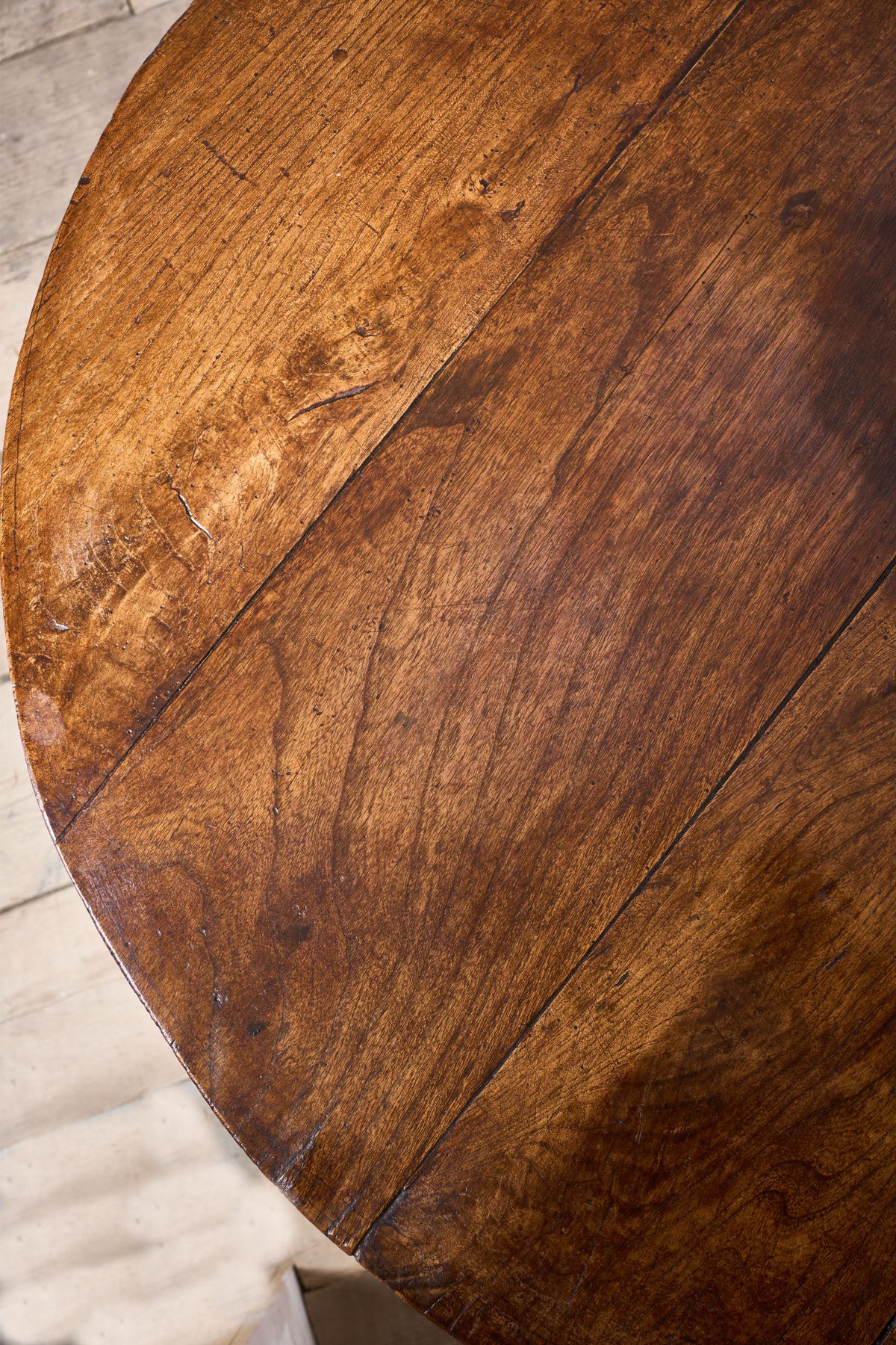 RESERVED 18th century Oval Elm French Farmhouse dining table - TallBoy Interiors