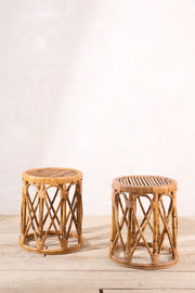 Pair of nice quality 20th century bamboo side tables